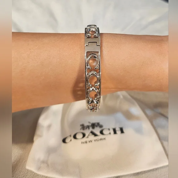 Coach Silver Braided Bangle - Picture 3 of 6